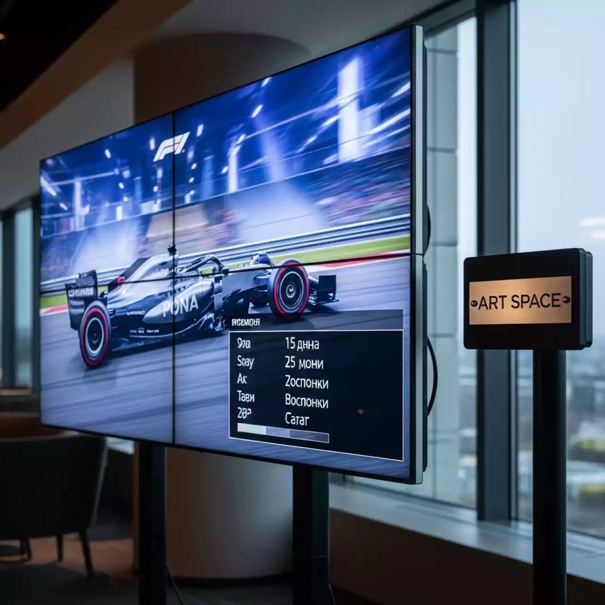 Аренда Панель профессиональная для видеостен CleverMic 55 DP 55 1,7 мм 500 DisplayPort в Mövenpick Hotel — ART SPACE