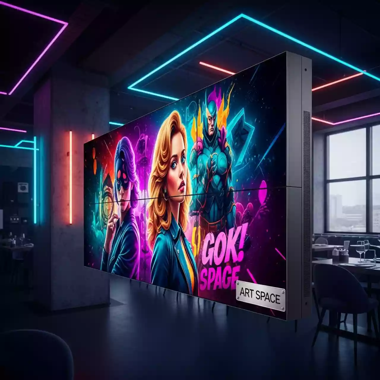 Аренда Панель профессиональная для видеостен EliteBoard BK557FFLE в ресторане «La Terrazza» — ART SPACE