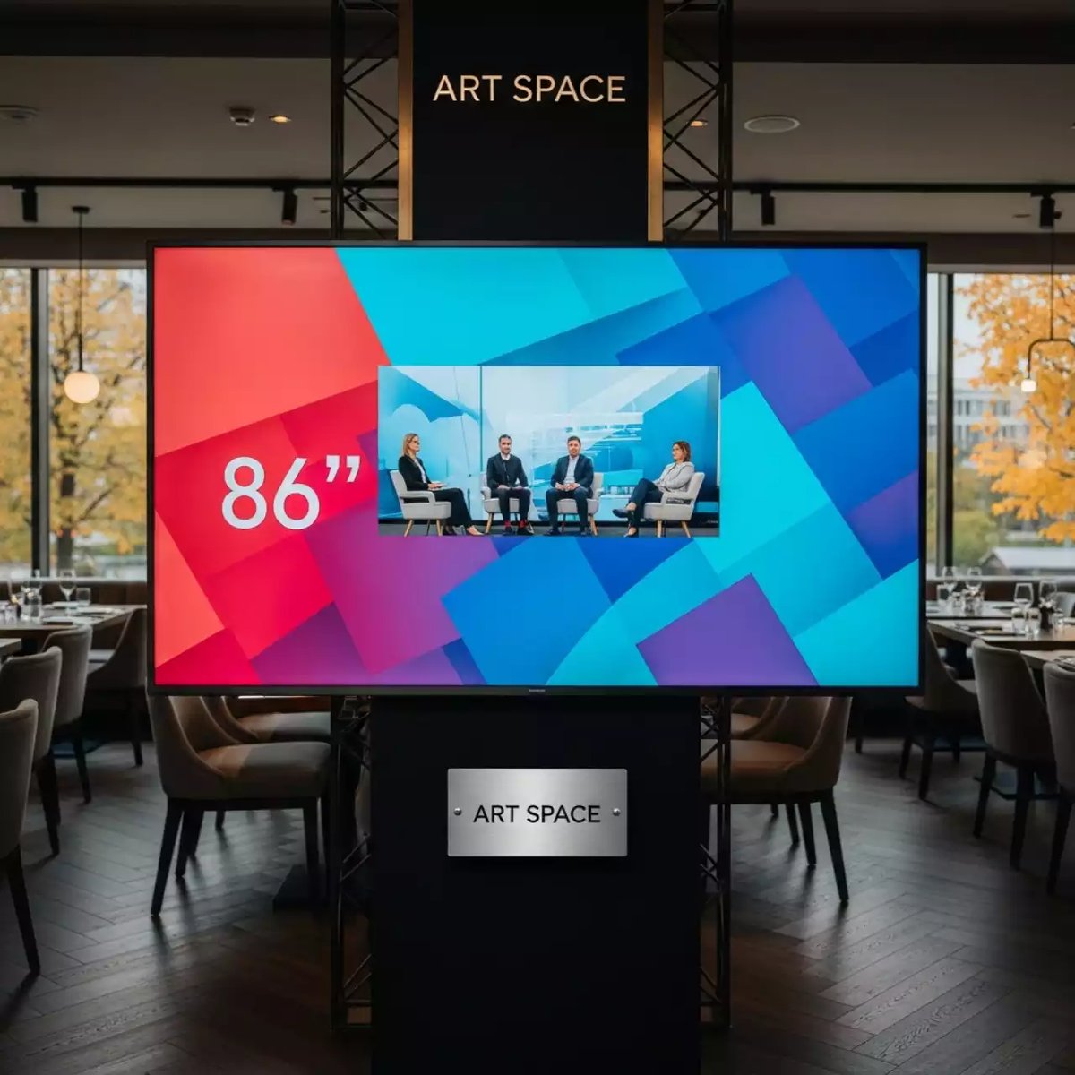 Аренда Панель профессиональная LG 86UL3J E в ресторане «La Terrazza» — ART SPACE