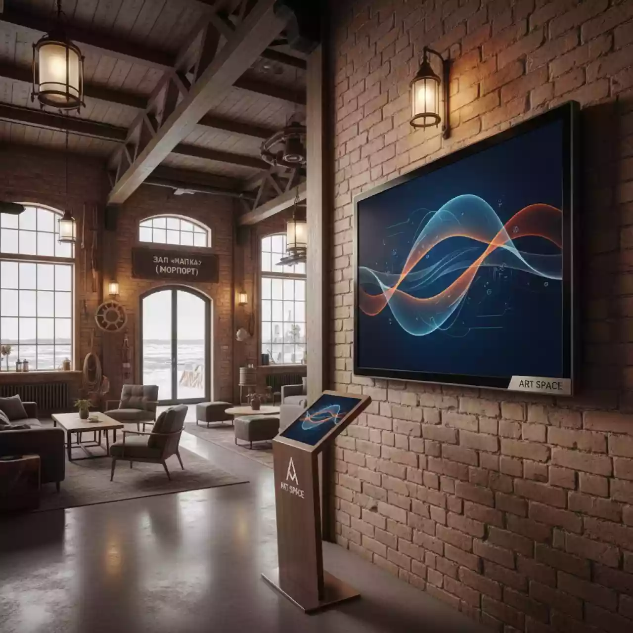 Аренда Панель сенсорная NTab Wall 32 дюйма Full HD 2 касания в зале «Чайка» (Морпорт) — ART SPACE