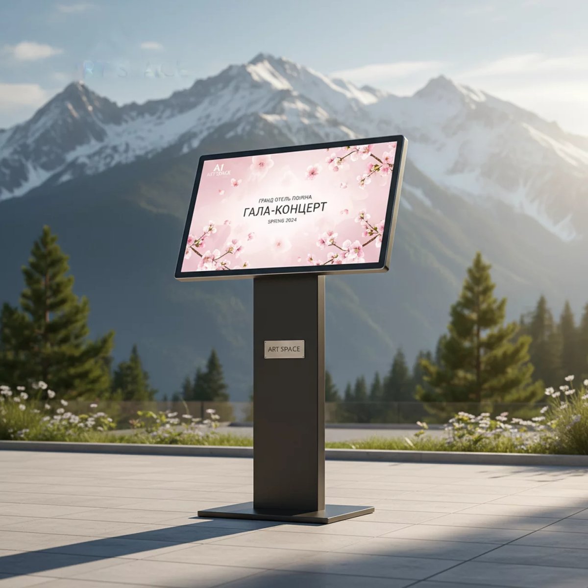 Аренда Панель сенсорная уличная LIGA group СЛИМСТРИТ 32 дюйма в Гранд Отель Поляна — ART SPACE