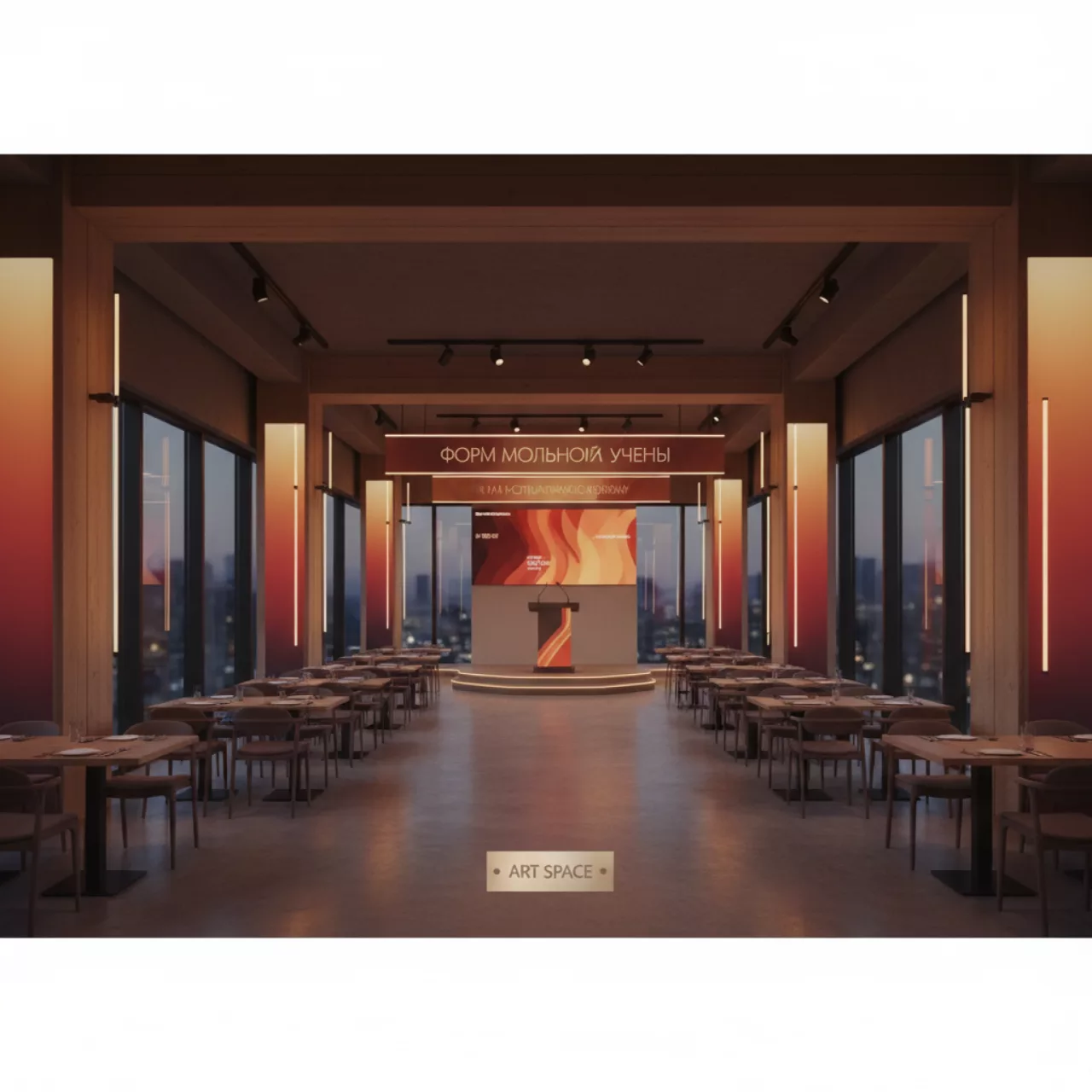 Аренда Панели световые в ресторане «Высота 5642» — ART SPACE