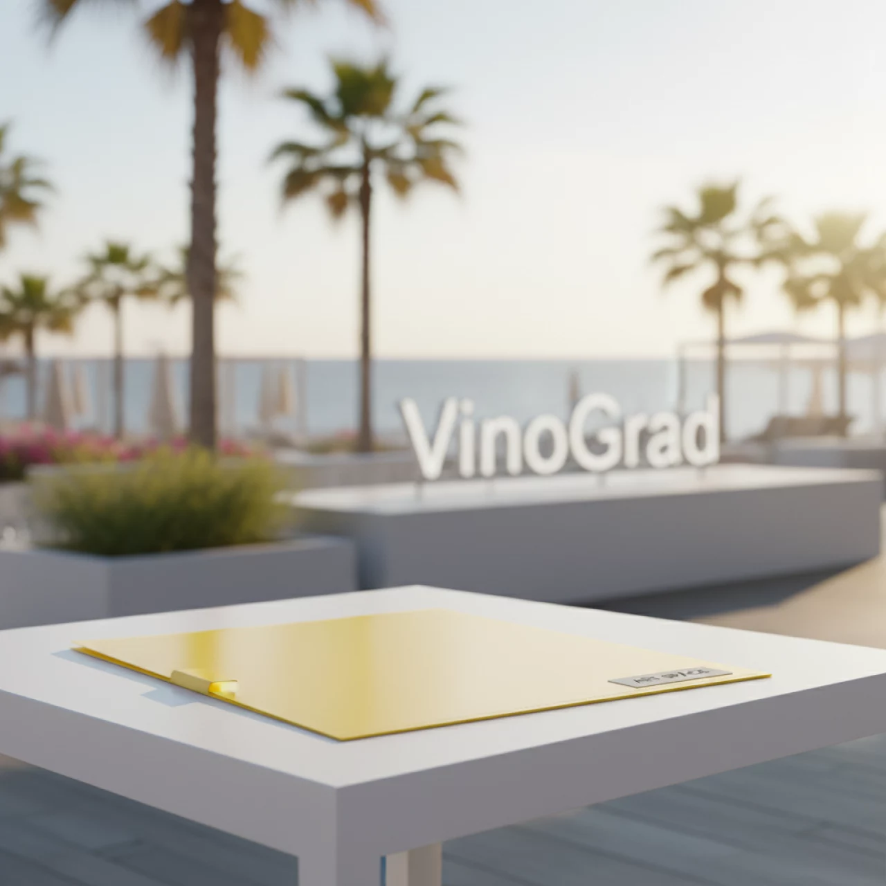 Аренда Папка уголок Attache А4 плотная 150 мкм желтая в пляжном комплексе VinoGrad — ART SPACE