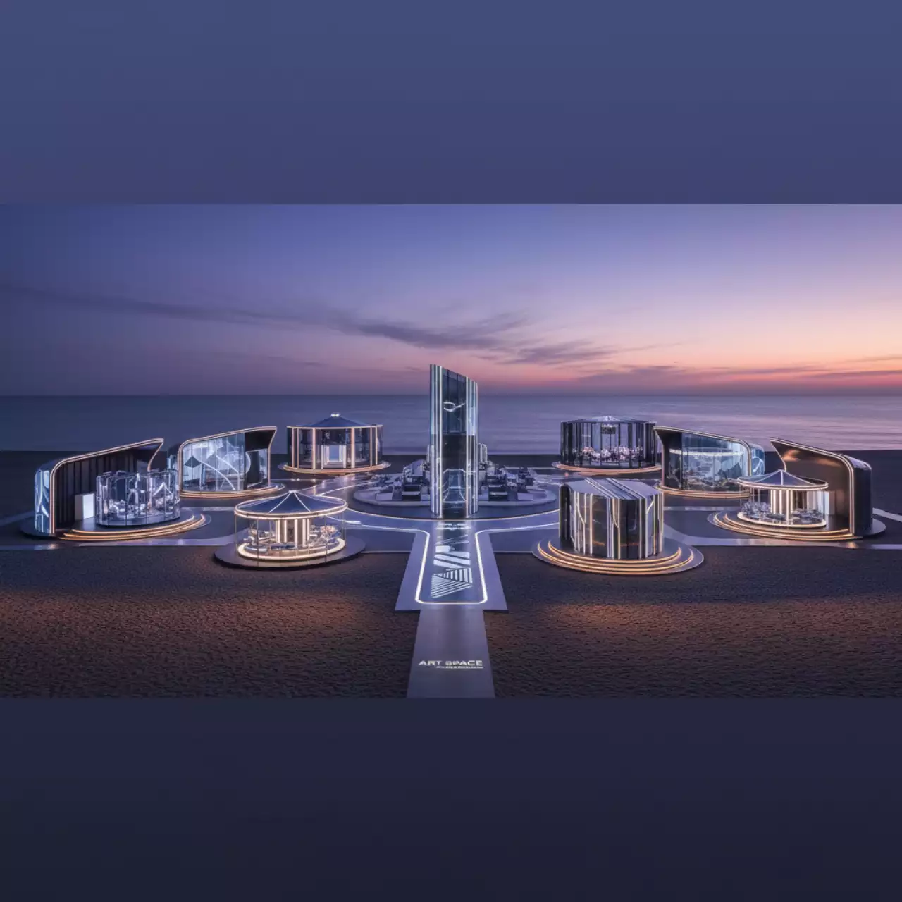 Аренда Парк аттракционов новогодний 12 месяцев на пляже «Ривьера» — ART SPACE