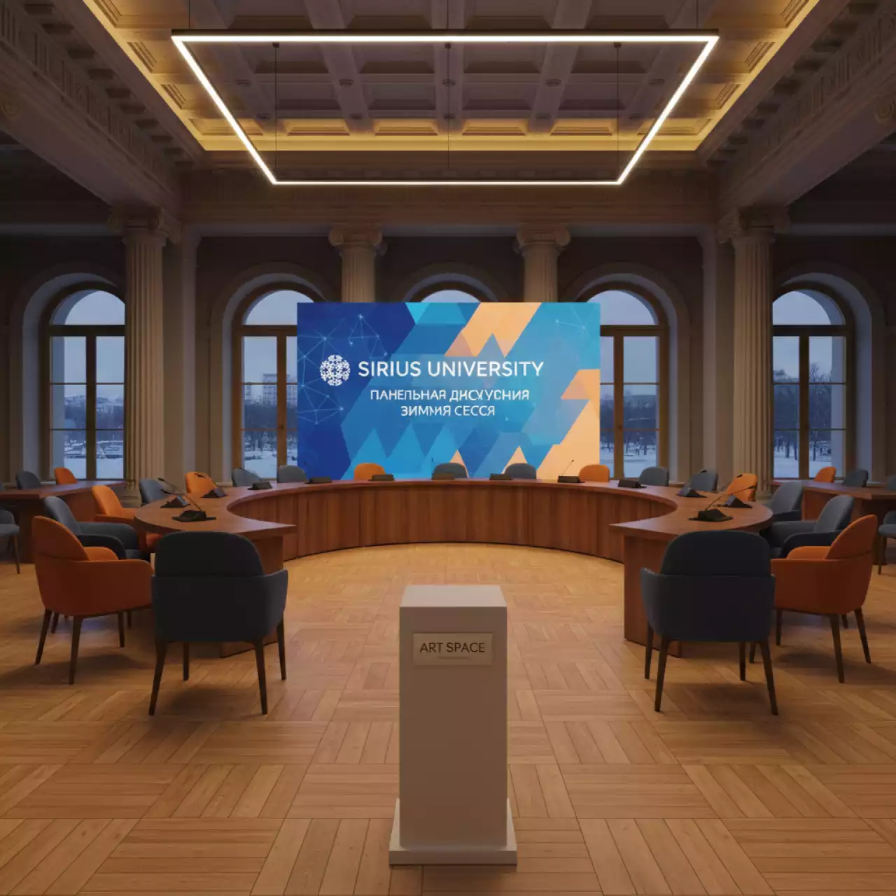 Аренда Паркет садовый линейный 40х40х3 см натуральное дерево в Университете «Сириус» — ART SPACE