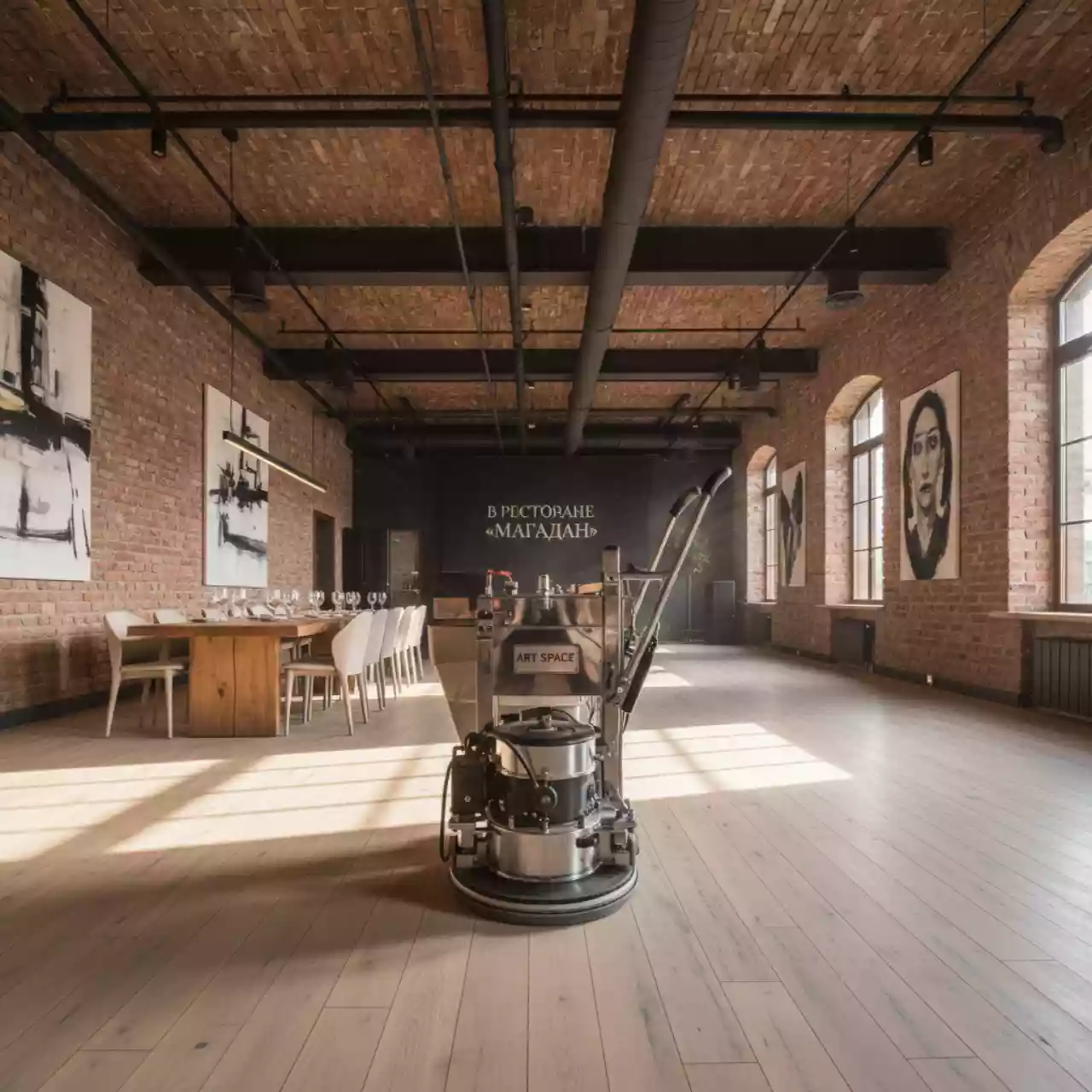 Аренда Паркетошлифовальная машина Lagler Profit в ресторане «Магадан» — ART SPACE