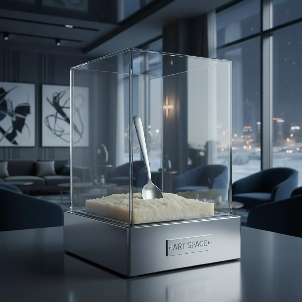 Аренда Пармезанница с ложкой из стекла и металла в казино «Сочи» — ART SPACE