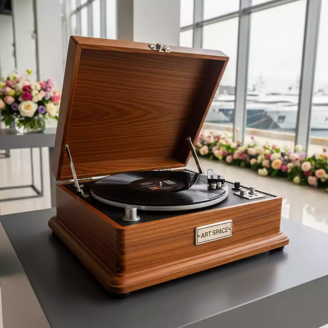 Аренда Патефон электрофон СССР на территории Морпорта Сочи — ART SPACE