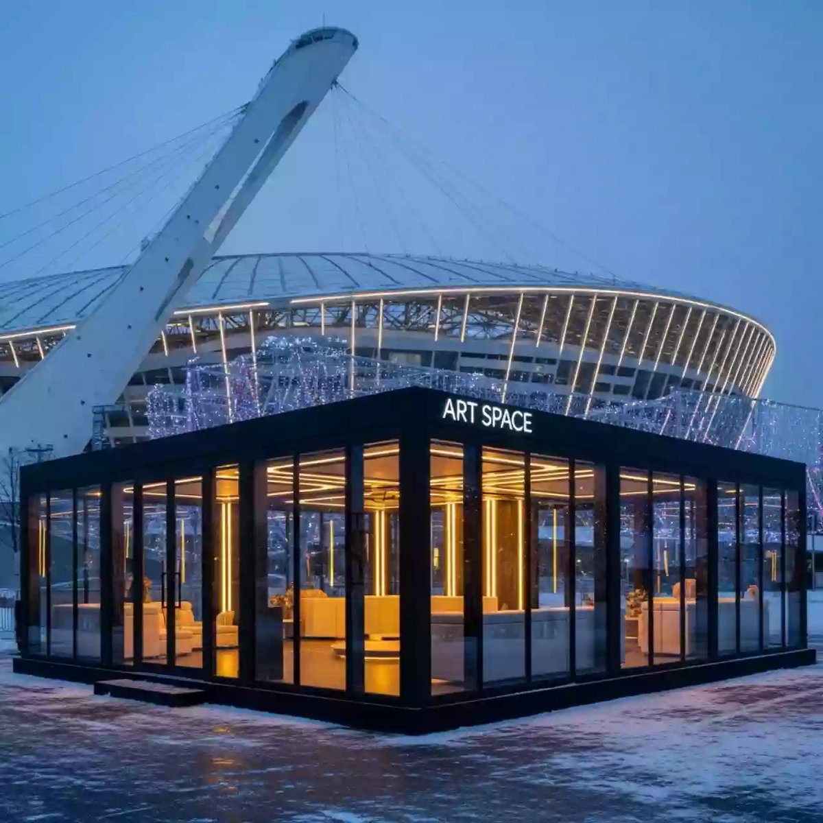 Аренда Павильон 50 кв.м ширина 10 м на арене «Фишт» — ART SPACE