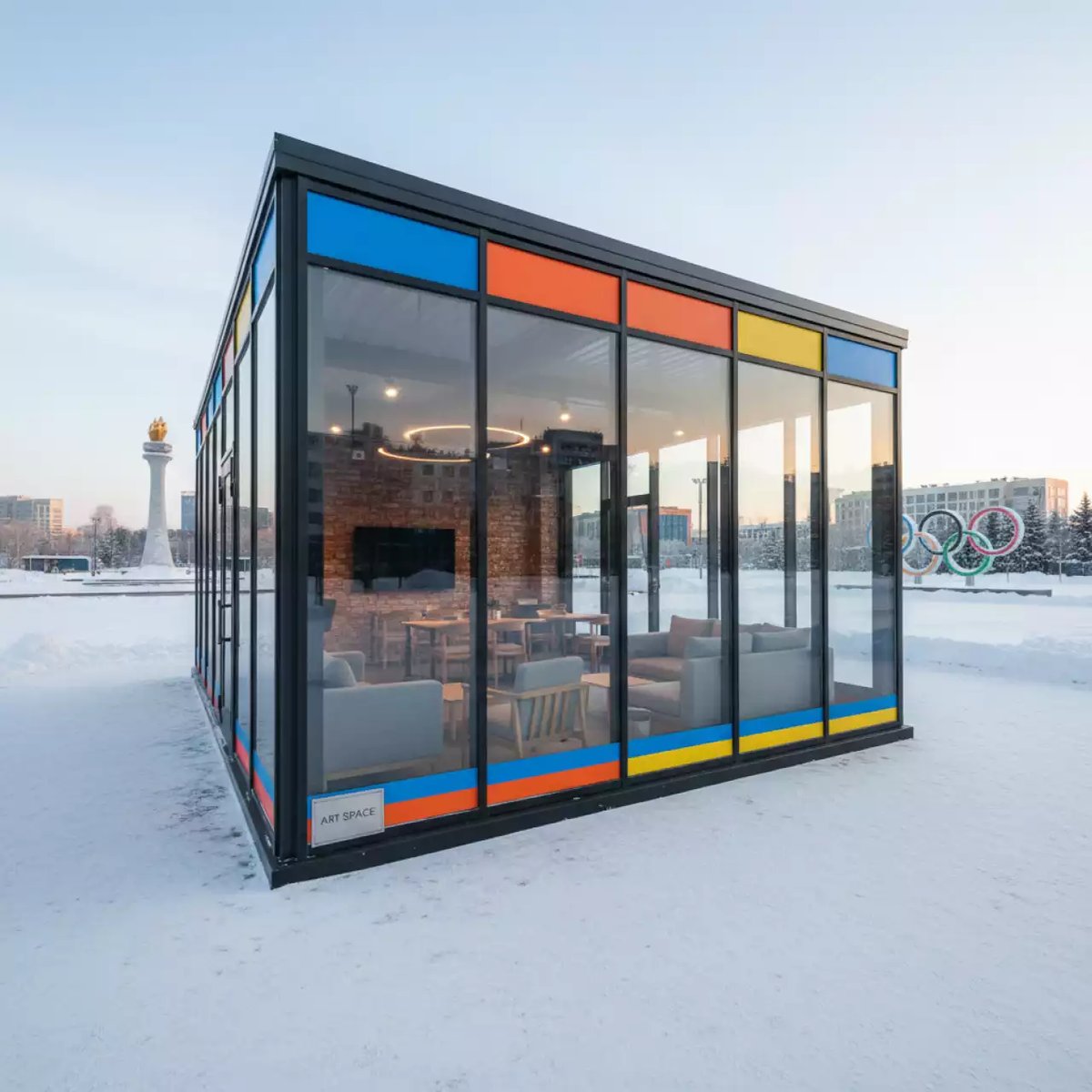 Аренда Павильон 75 кв.м ширина 15 м на Медальной площади — ART SPACE