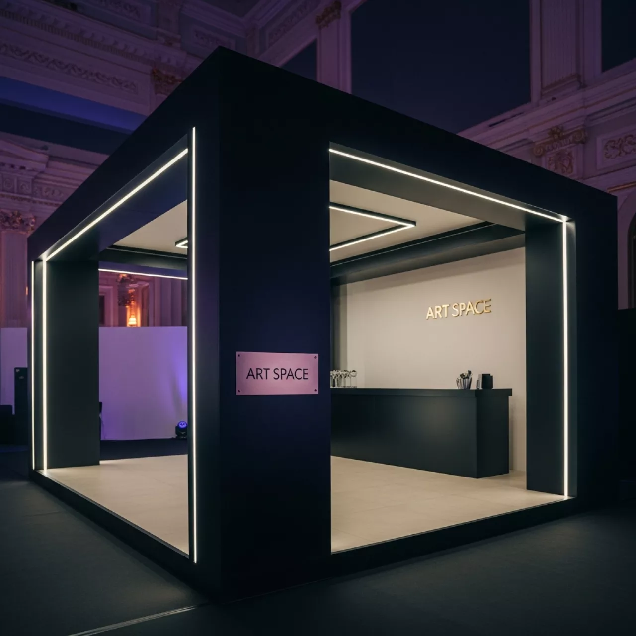 Аренда Павильон черный 10х10 м в казино «Сочи» — ART SPACE