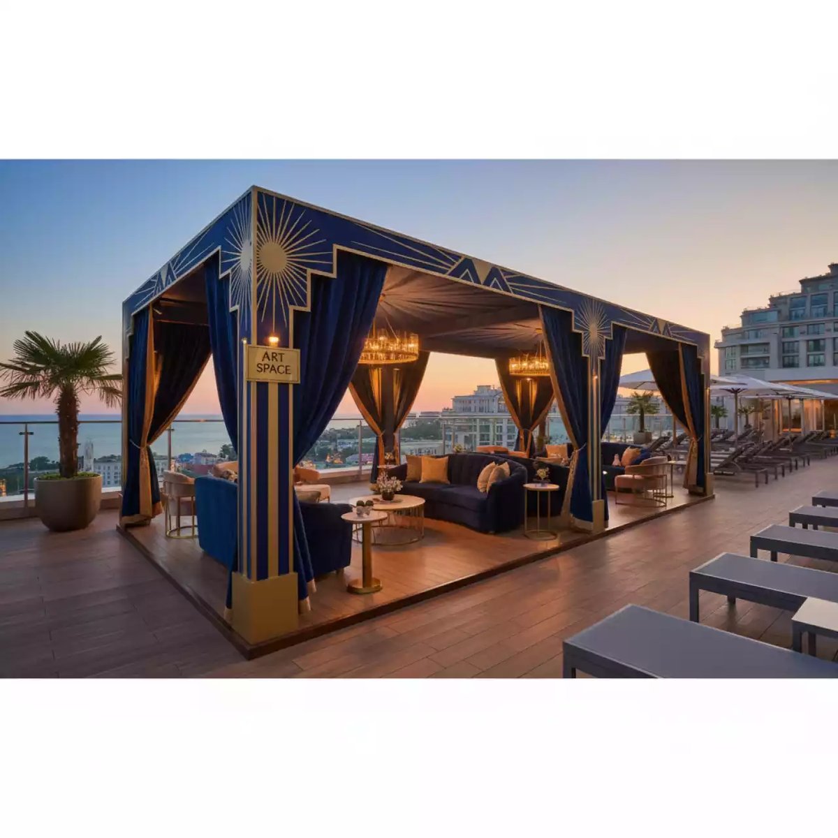 Аренда Павильон выставочный 5х5 мягкие стенки в Pullman Sochi Centre — ART SPACE