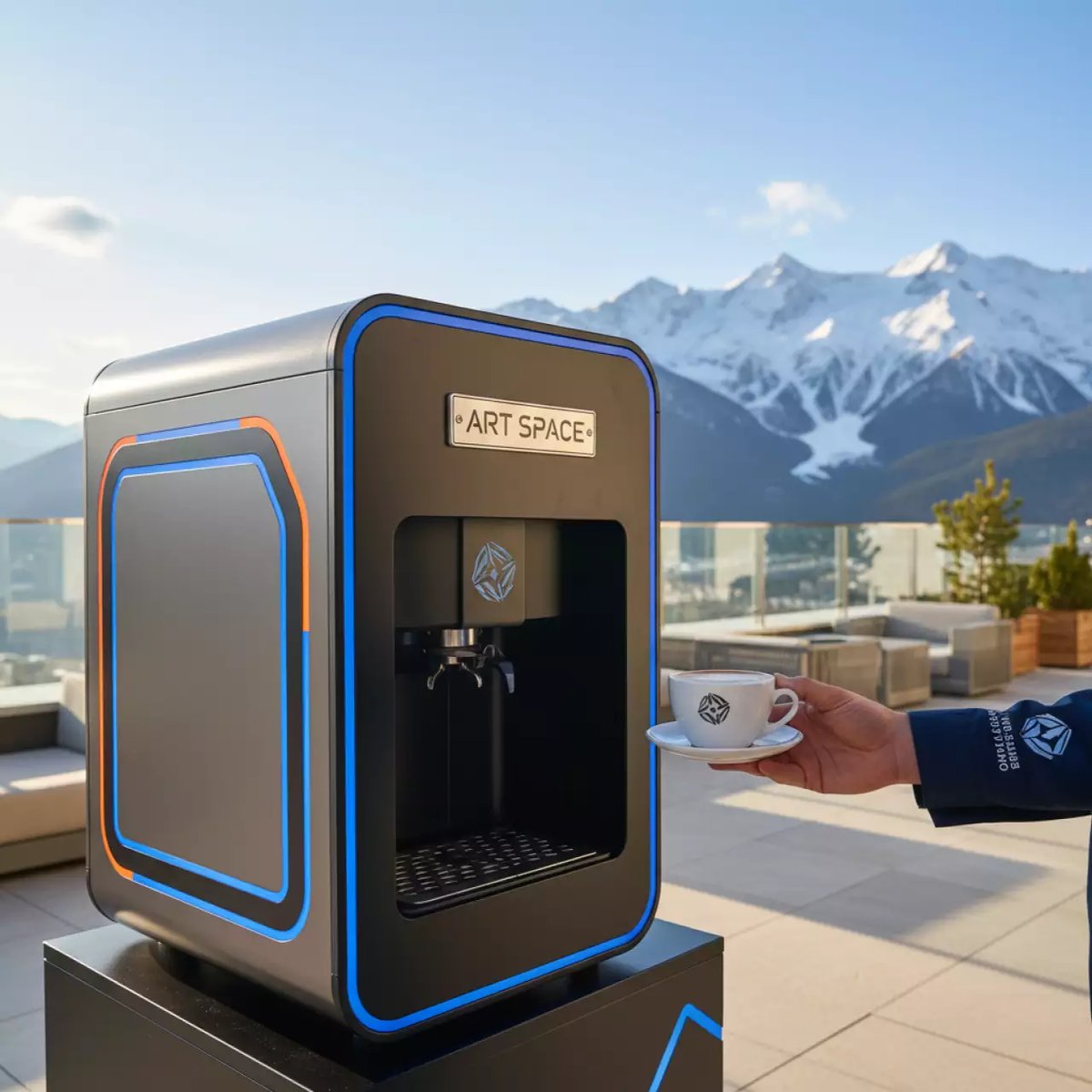 Аренда Печать лого на кофе и коктейлях Print бар на курорте «Газпром» (Альпика) — ART SPACE