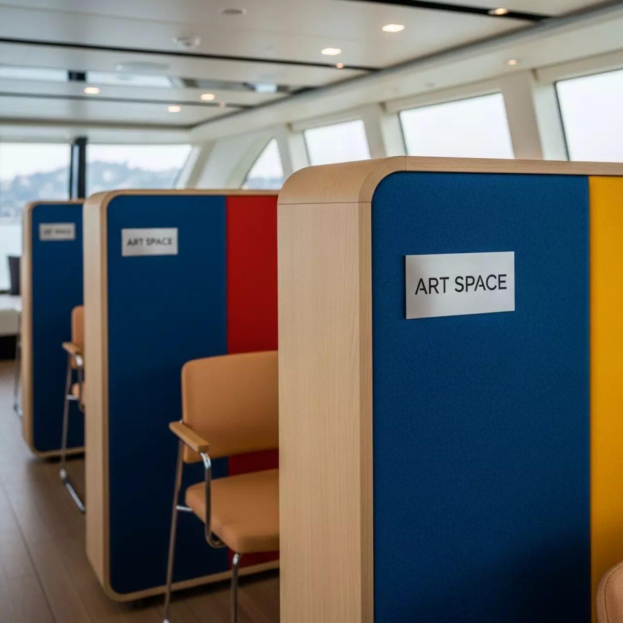 Аренда Перегородки мобильные для конференции на VIP-яхте (Имеретинский порт) — ART SPACE