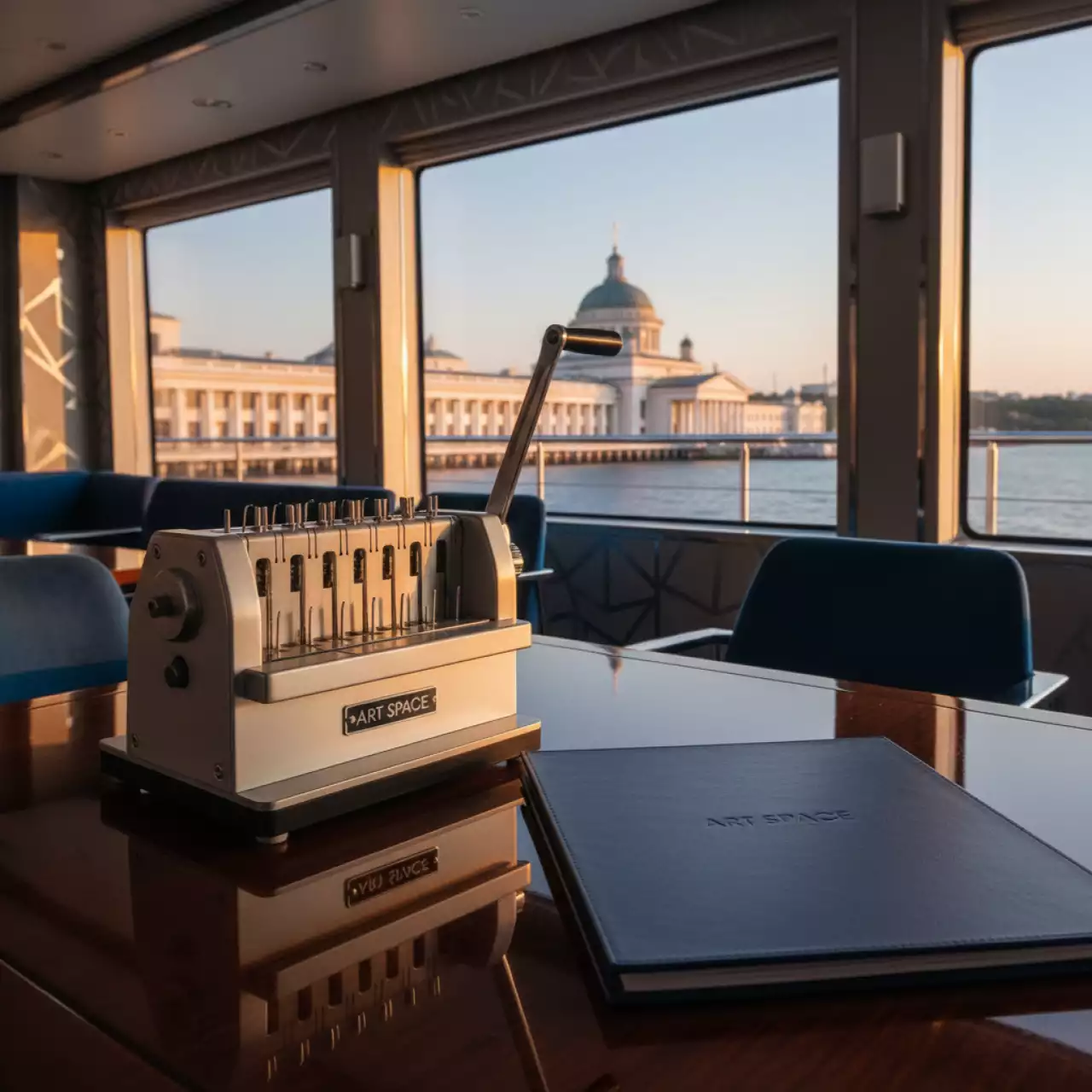 Аренда Переплетчик на металлическую пружину Bulros S310 на VIP теплоходе (Морпорт Сочи) — ART SPACE