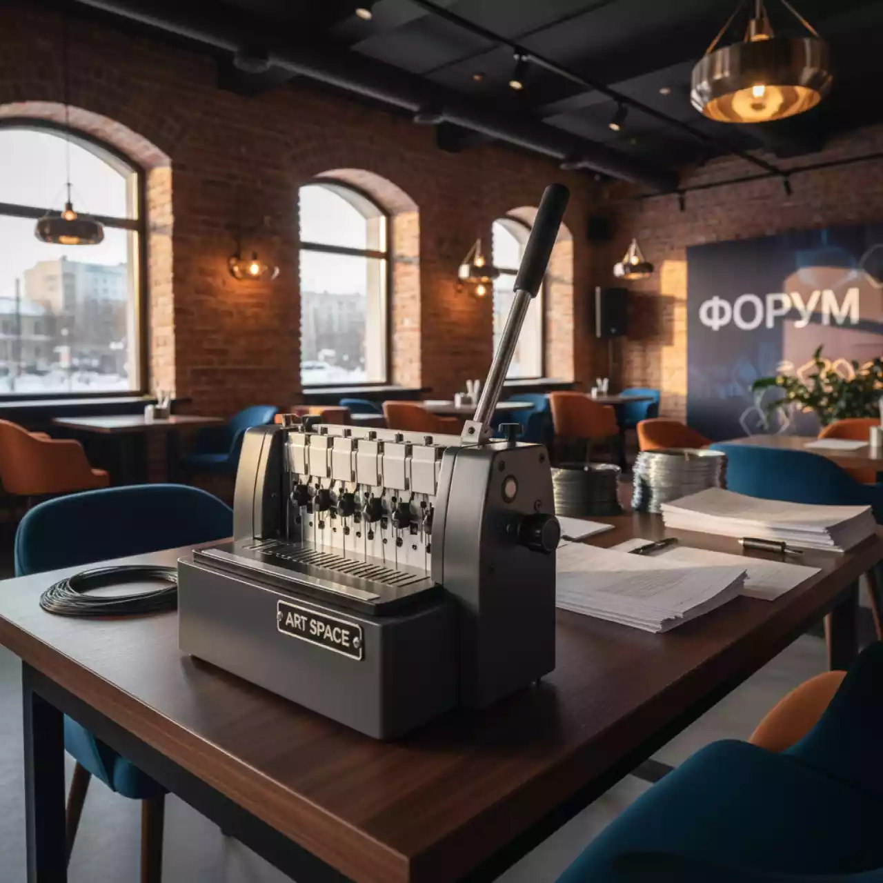 Аренда Переплетчик на металлическую пружину Rayson HP0608B в ресторане «Плакучая Ива» — ART SPACE