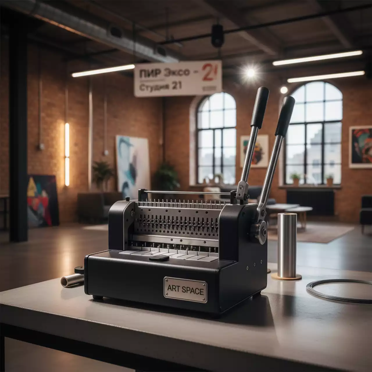 Аренда Переплетчик на металлическую пружину Warrior 21172 3 в 1 в лофте «Студия 21» — ART SPACE