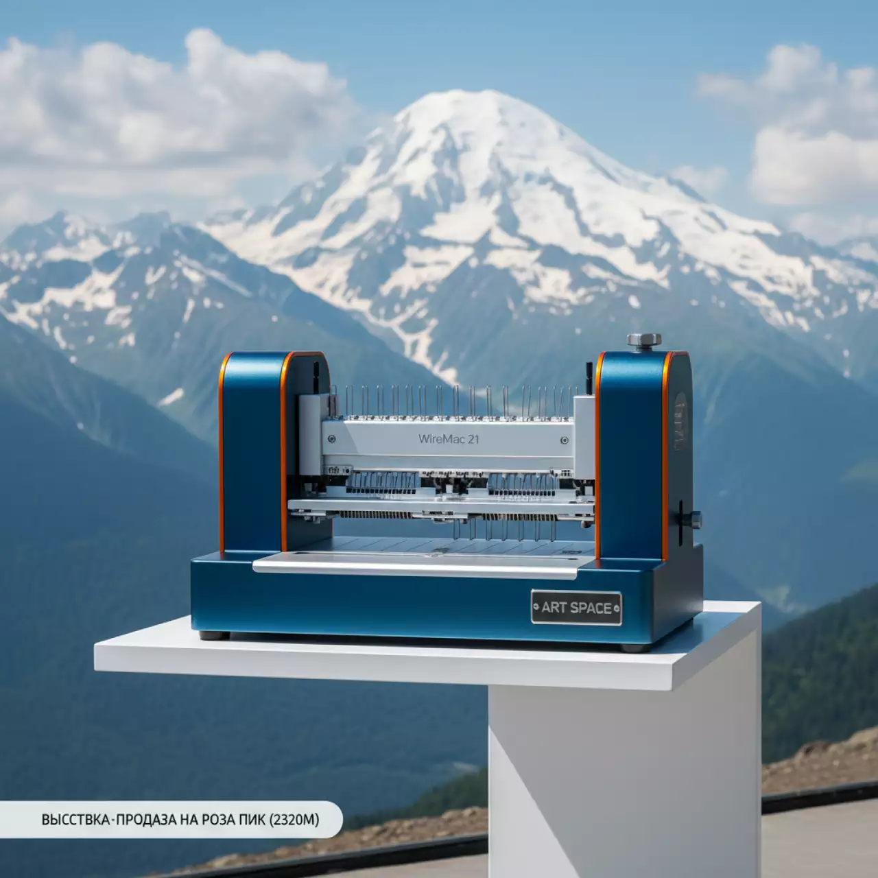 Аренда Переплетчик на металлическую пружину WireMac 21 на площадке Rosa Peak (2320м) — ART SPACE