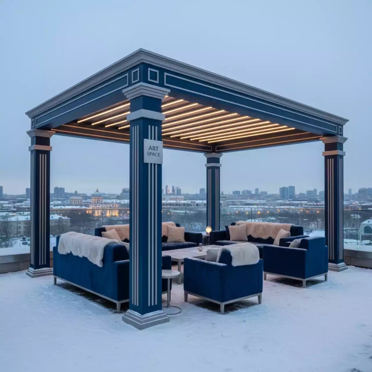 Аренда Пергола металлическая 3х4 м SKYPergs Plus в ресторане «Высота 5642» — ART SPACE