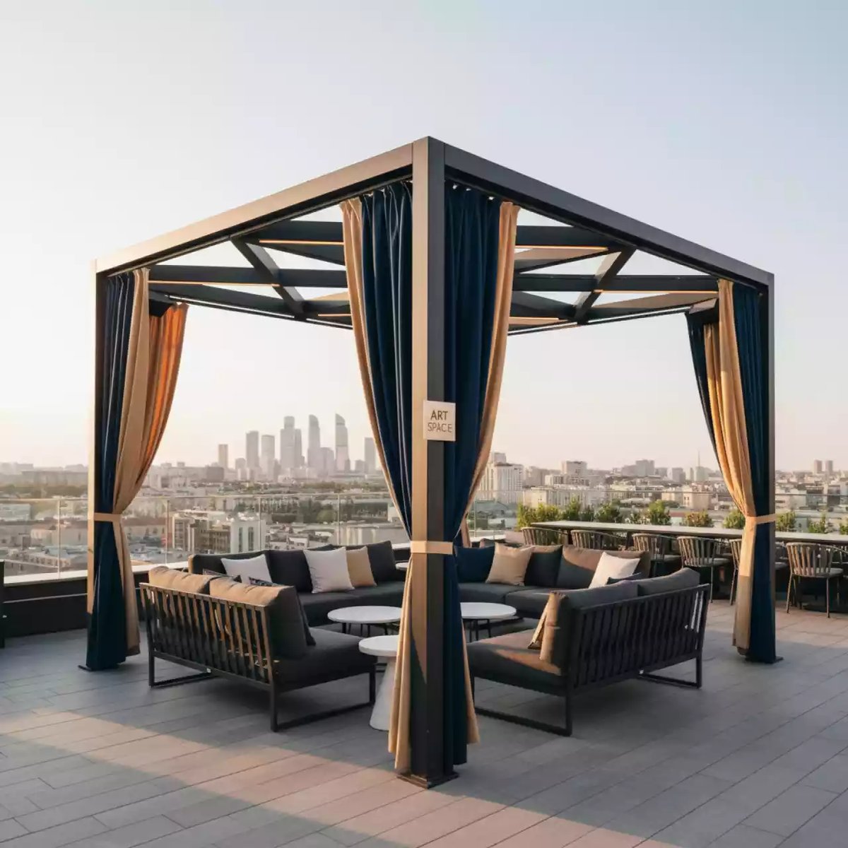 Аренда Пергола металлическая Nuvola в ресторане «Высота 5642» — ART SPACE