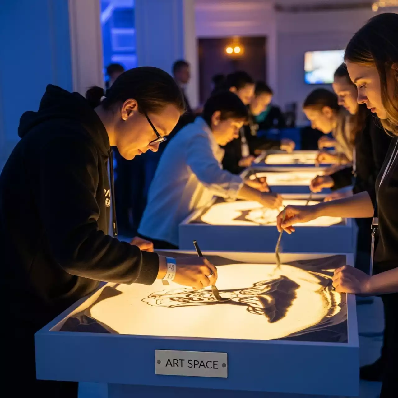 Аренда Песочная картина мастер класс в Radisson Hotel Rosa Khutor — ART SPACE