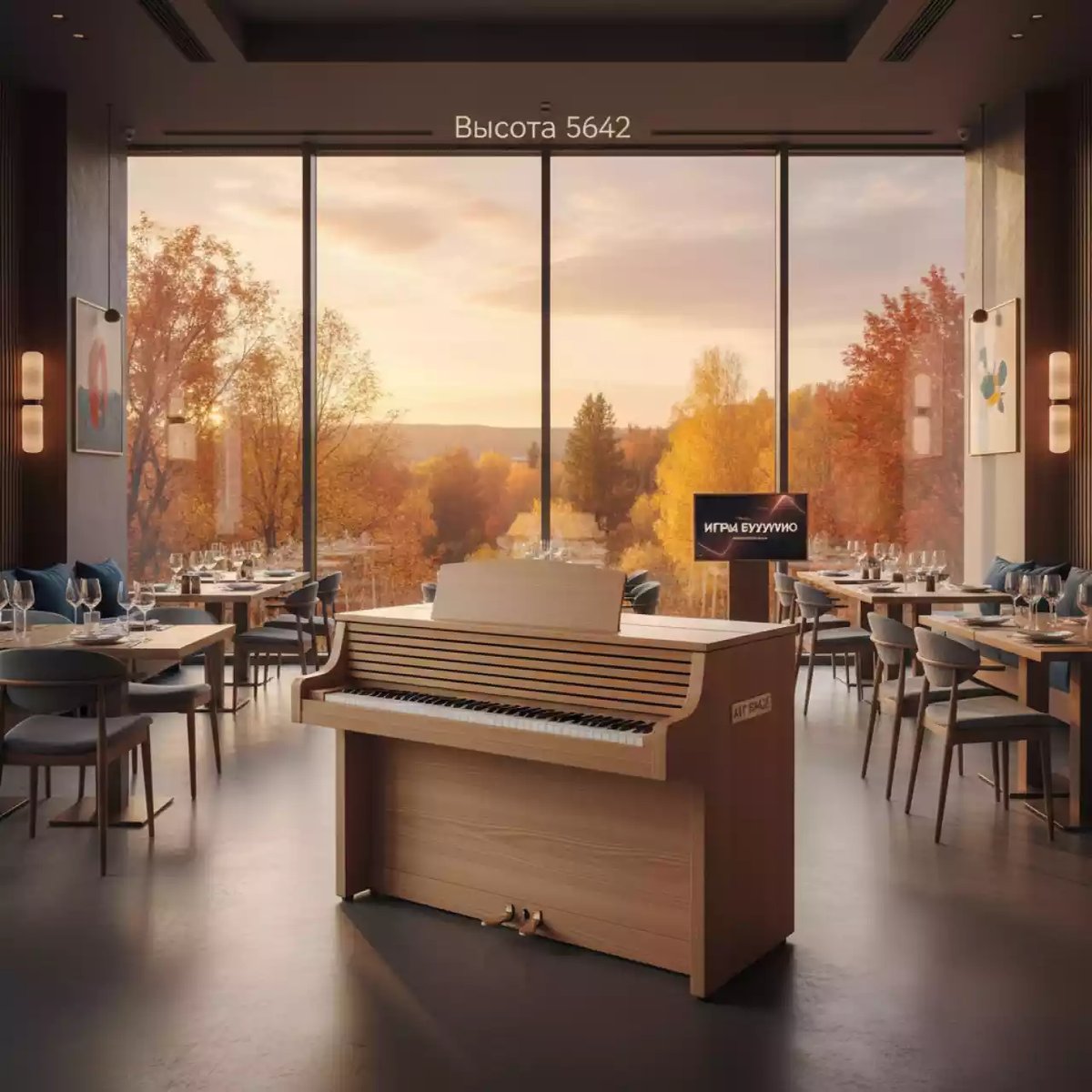 Аренда Пиано электромеханическое Weltmeister в ресторане «Высота 5642» — ART SPACE