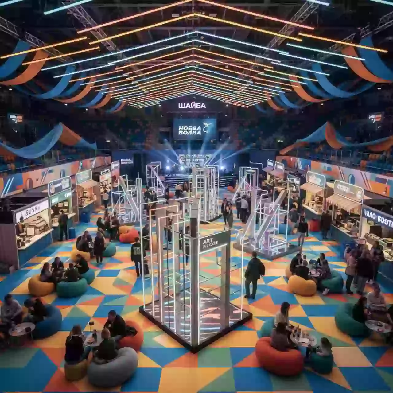 Аренда Пикник Афиши и праздник еды в ледовой арене «Шайба» — ART SPACE