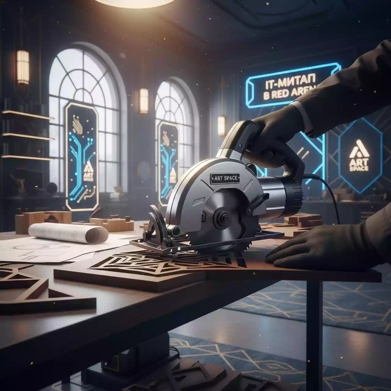 Аренда Пила циркулярная мини Ingco MFS1251 в Red Arena — ART SPACE