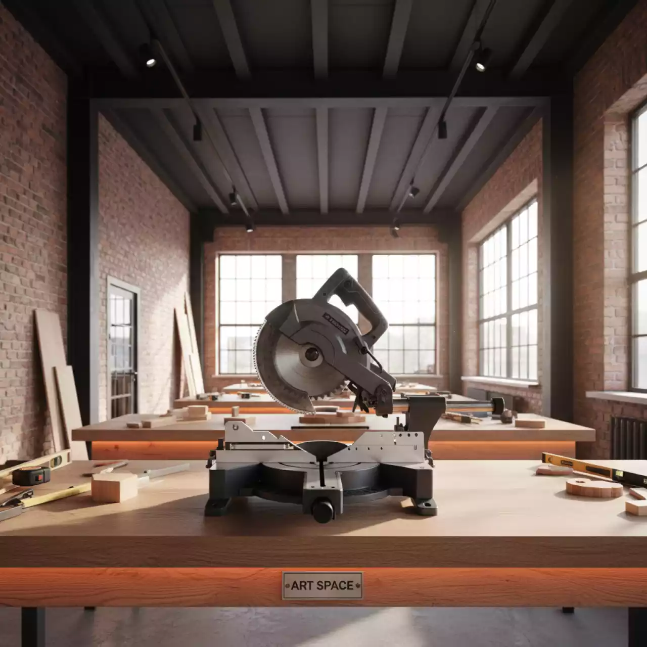 Аренда Пила торцовочная аккумуляторная бесщеточная P.I.T. PMS 20H 210A в ресторане «Высота 5642» — ART SPACE