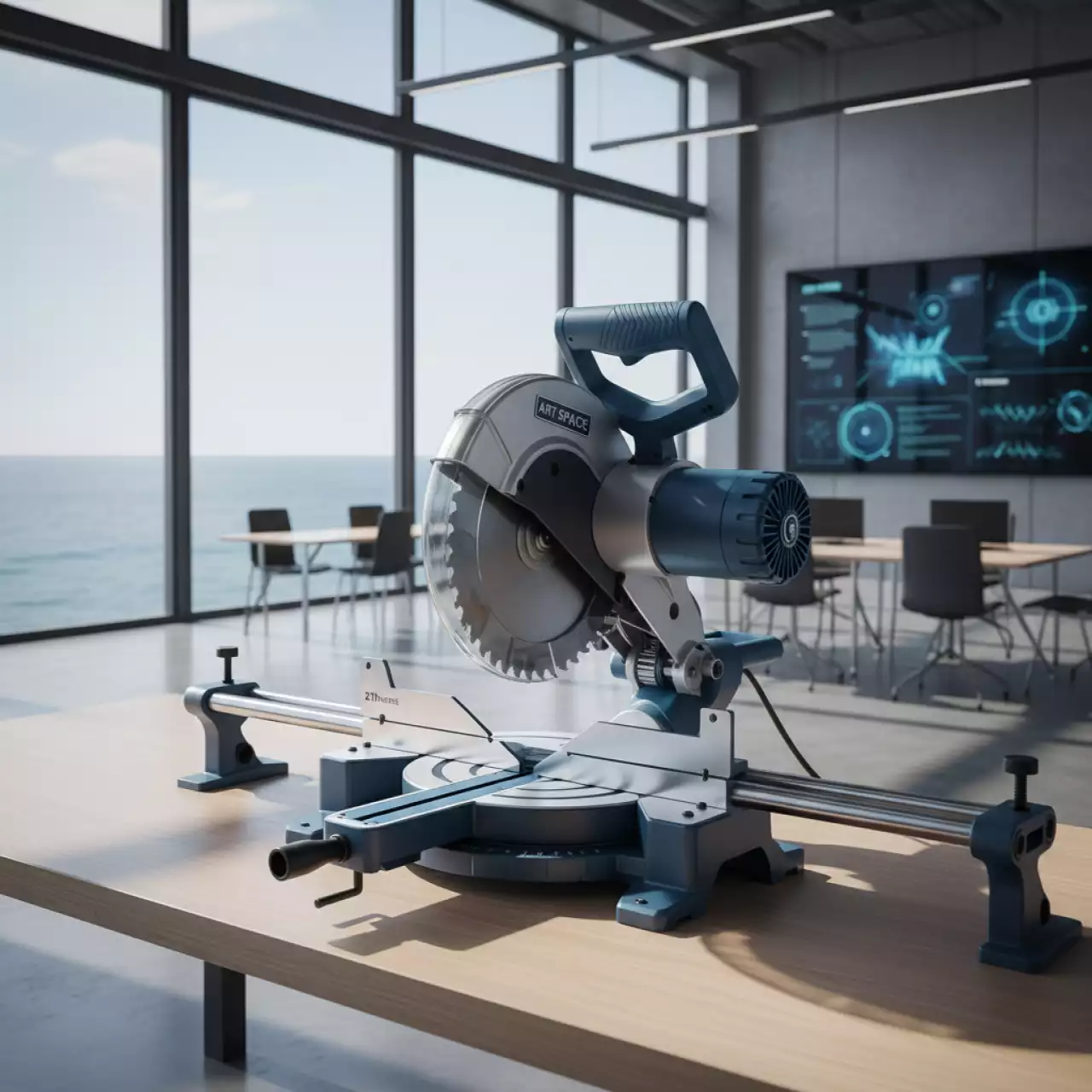 Аренда Пила торцовочная DORN DMS210 с протягом 1700 Вт диск 210 мм на Имеретинской набережной — ART SPACE