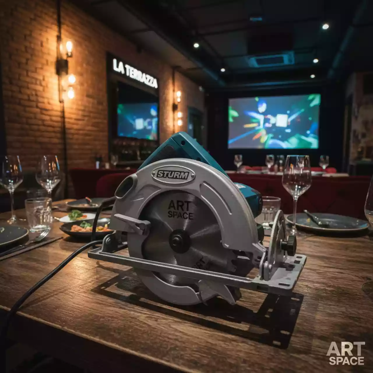 Аренда Пилы циркулярные Sturm в ресторане «La Terrazza» — ART SPACE