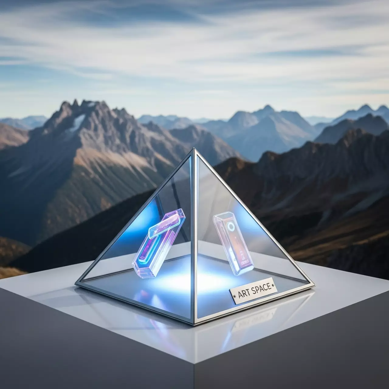 Аренда Пирамида голографическая на площадке Rosa Peak (2320м) — ART SPACE