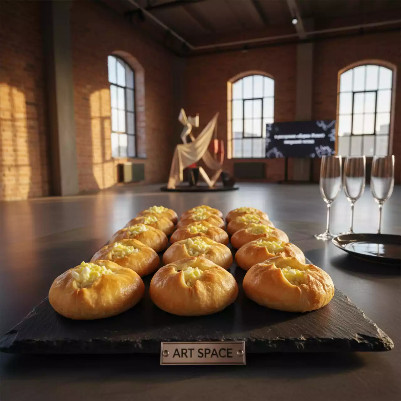 Аренда Пирожки с рисом и яйцом в ресторане «Баран-Рапан» — ART SPACE