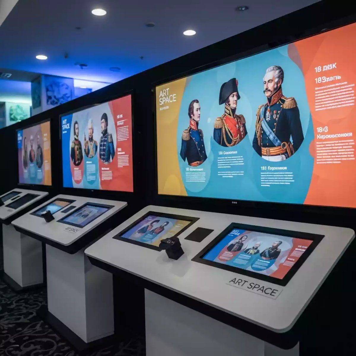 Аренда Плакаты интерактивные "История России XVIII–XIX вв." в Radisson Blu Resort & Congress Centre — ART SPACE