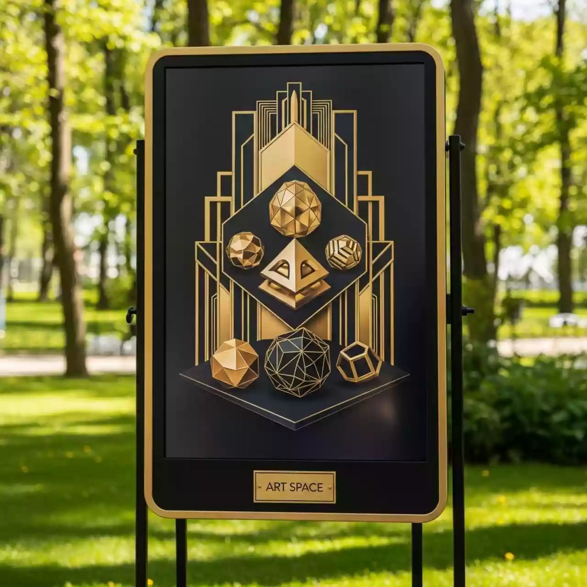 Аренда Плакаты интерактивные Стереометрия в санатории «Русь» — ART SPACE