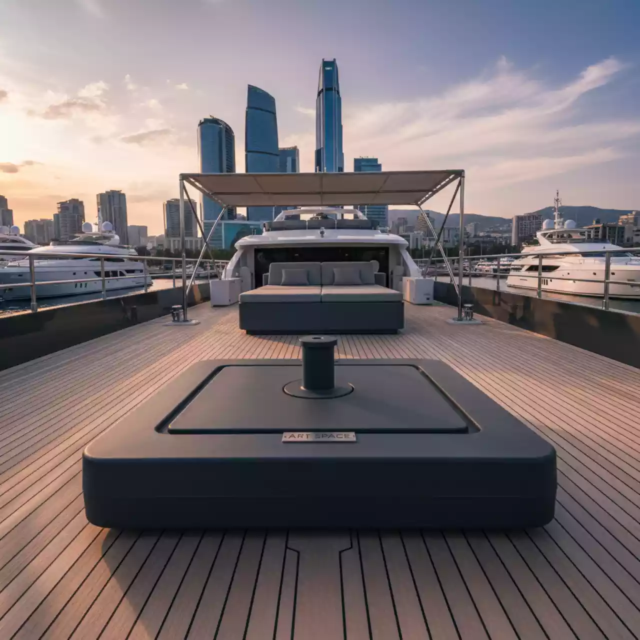 Аренда Пластина для фиксации зонта CP6565ZS 30 кг на VIP-яхте (Имеретинский порт) — ART SPACE