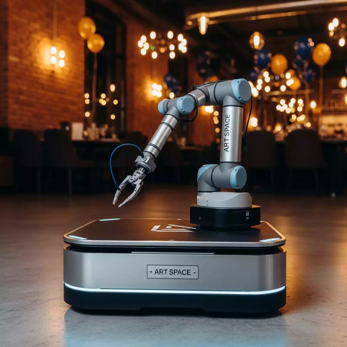 Аренда Платформа автономная мобильная Dobot Magician Go с манипулятором в ресторане «Сыроварня» — ART SPACE