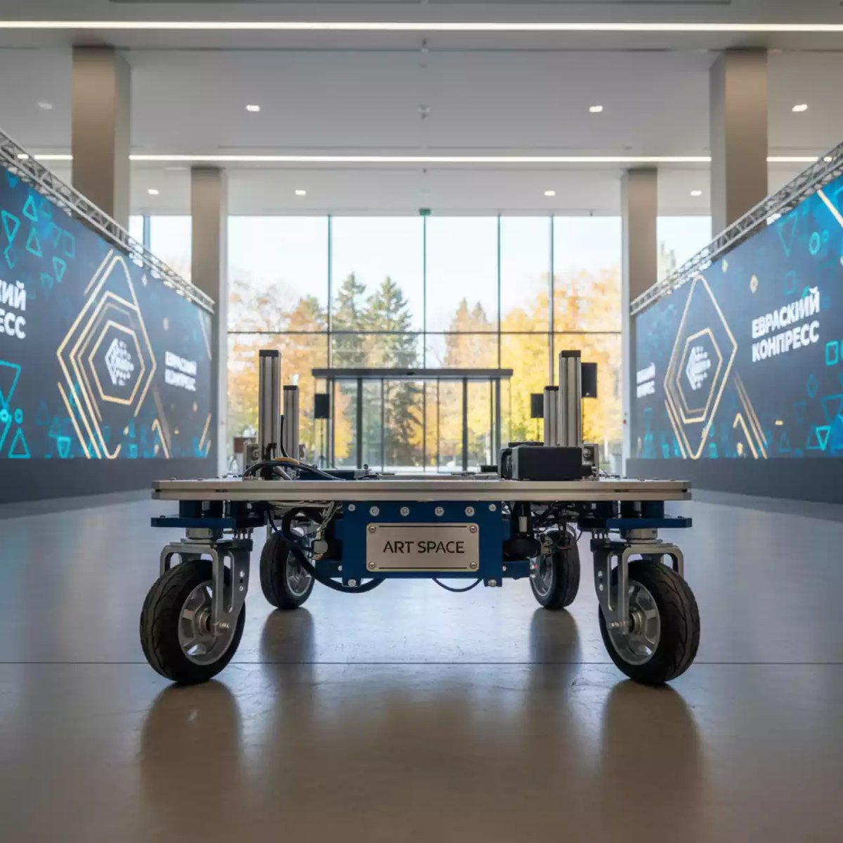 Аренда Платформа четырехколесная Nexus на колесах Mecanum 100 мм в санатории «Заполярье» — ART SPACE