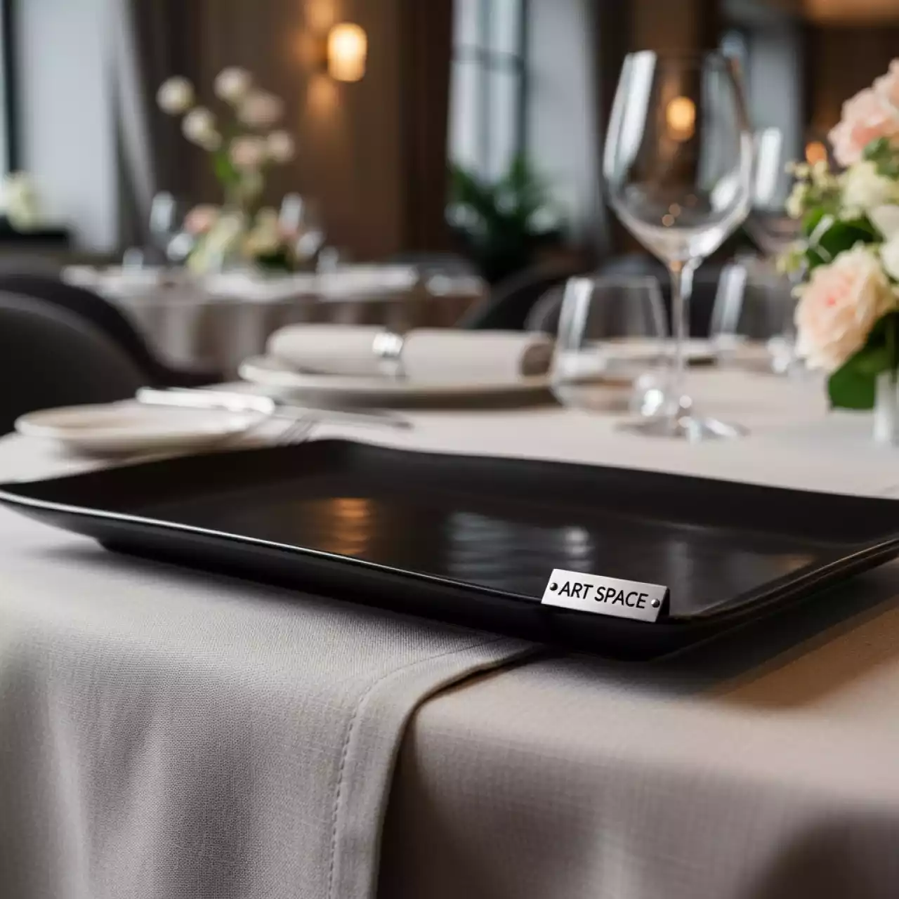Аренда Плато черное 30х12 см в ресторане «La Terrazza» — ART SPACE