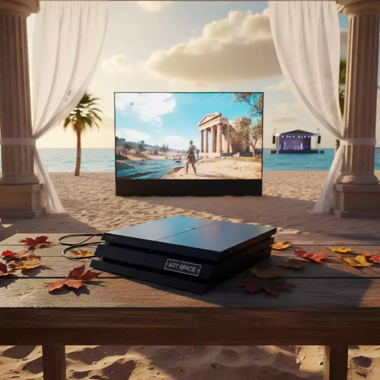 Аренда PlayStation 4 Assassins Creed Odyssey на пляже «Мандарин» — ART SPACE