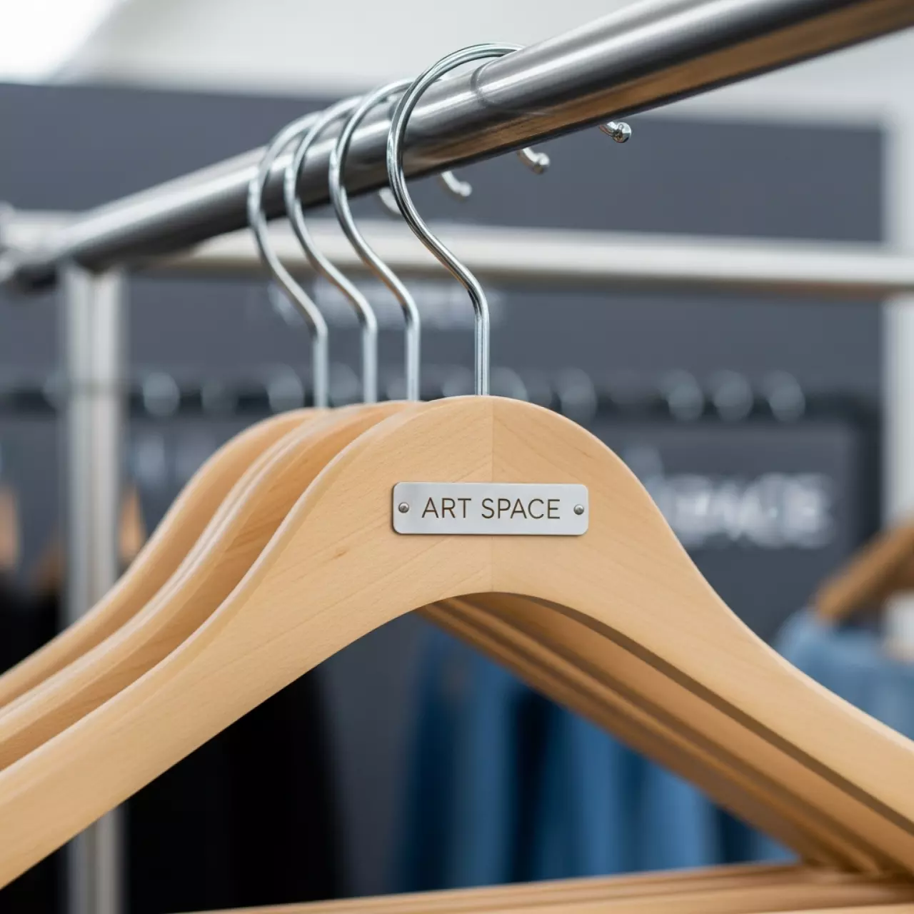 Аренда Плечики для одежды светлое дерево в этно-парке «Моя Россия» — ART SPACE