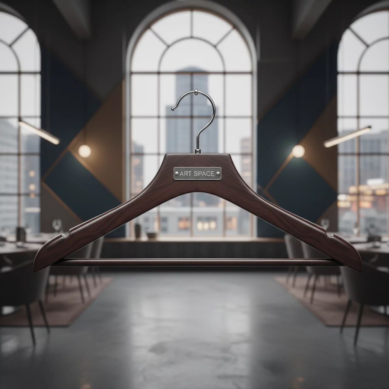 Аренда Плечико гардеробное деревянное в ресторане «D.O.M» — ART SPACE