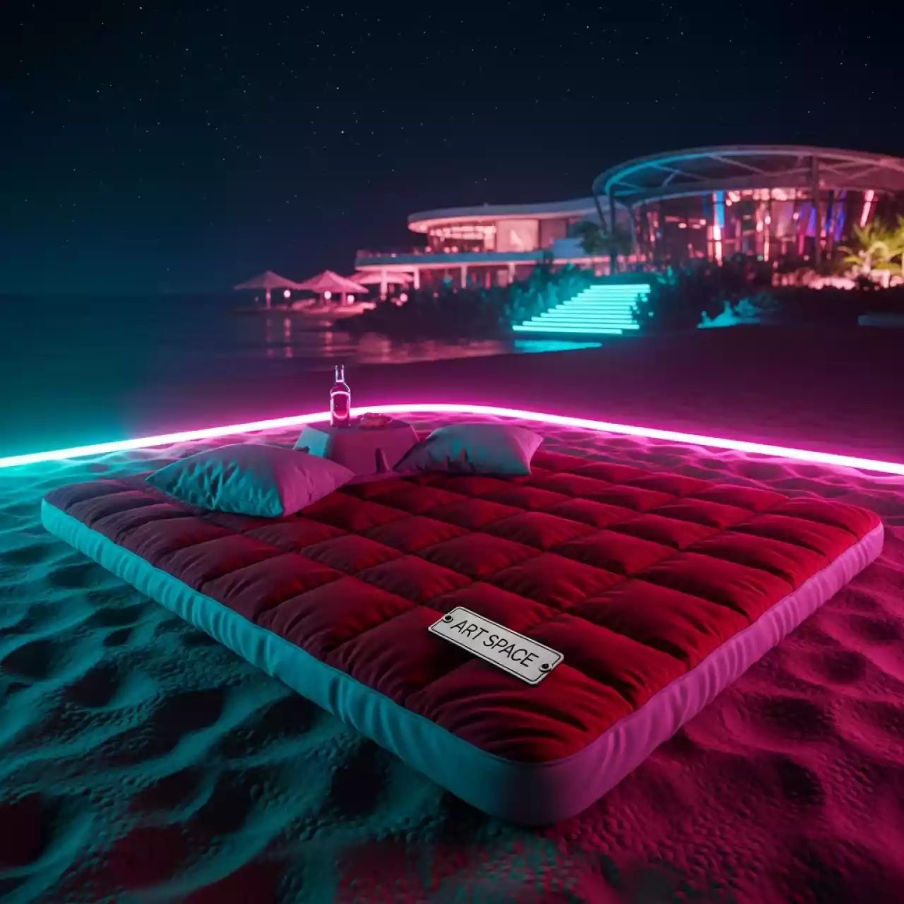 Аренда Плед для пикника Soft Dry темно красный на пляже «Мандарин» — ART SPACE