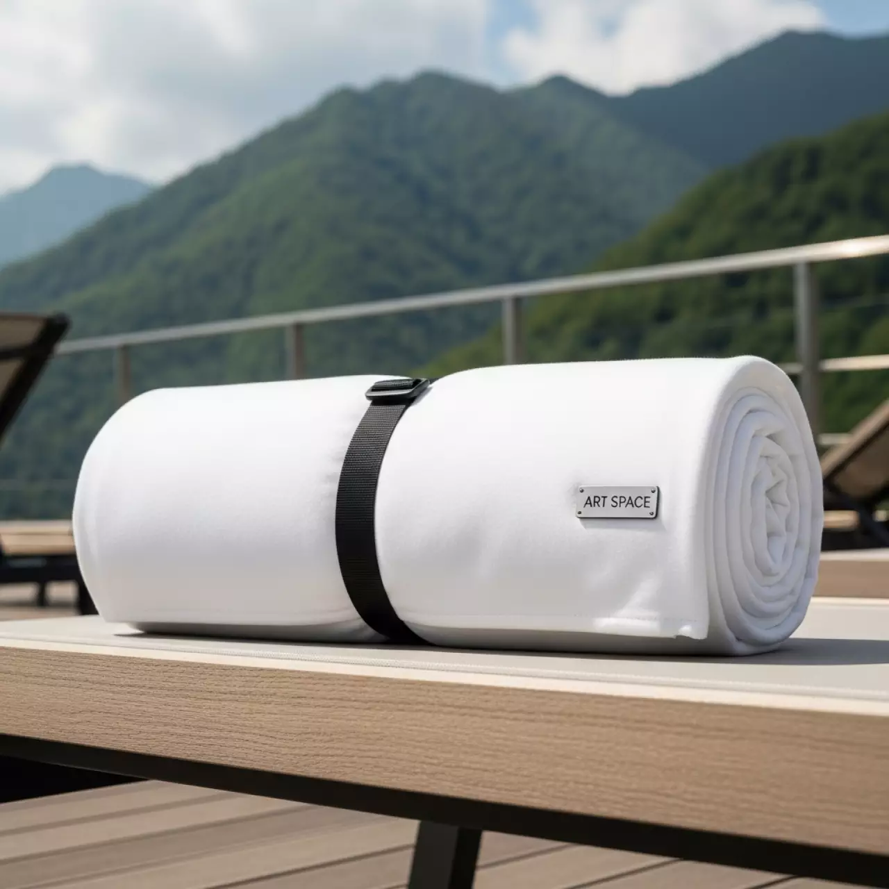 Аренда Плед дорожный Voyager белый на курорте «Газпром» (Альпика) — ART SPACE