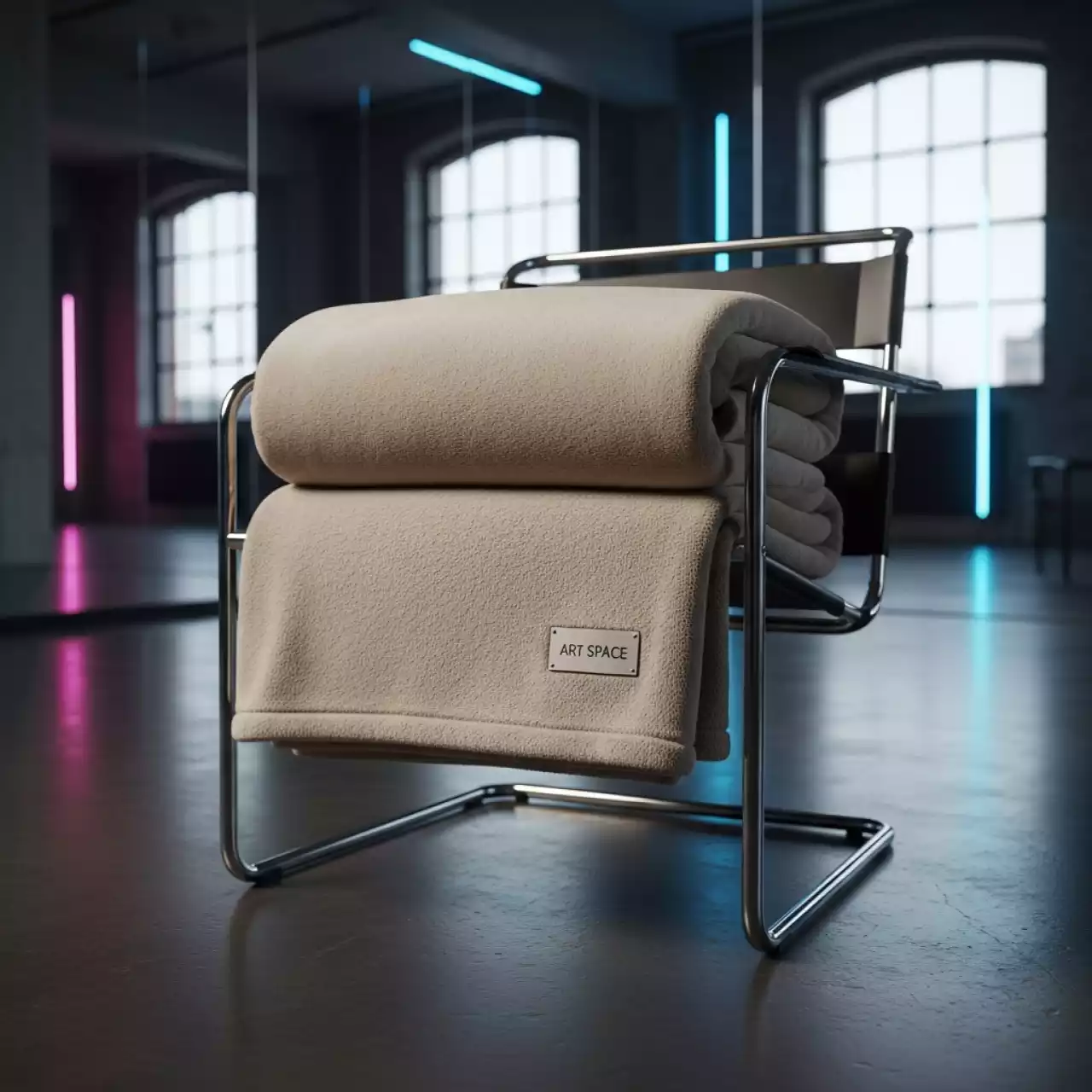 Аренда Плед флисовый бежевый 130х170 см в лофте «Студия 21» — ART SPACE