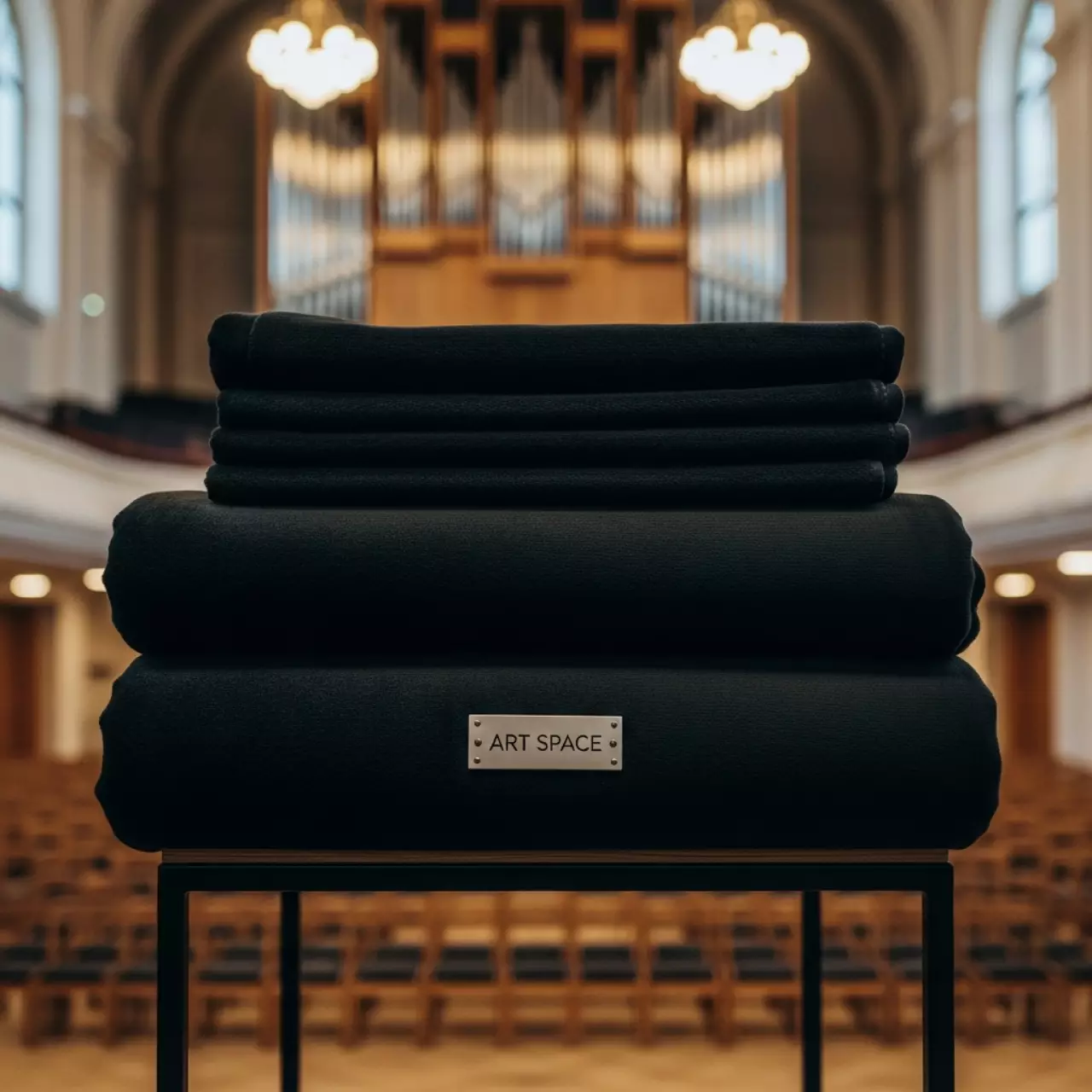 Аренда Плед флисовый черный в Зале органной и камерной музыки — ART SPACE