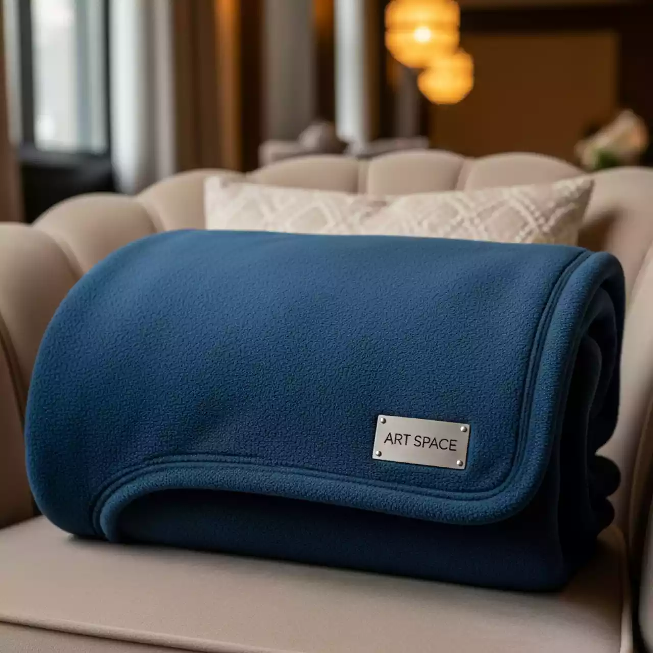 Аренда Плед флисовый темно синий 130х170 см в Radisson Collection Paradise — ART SPACE