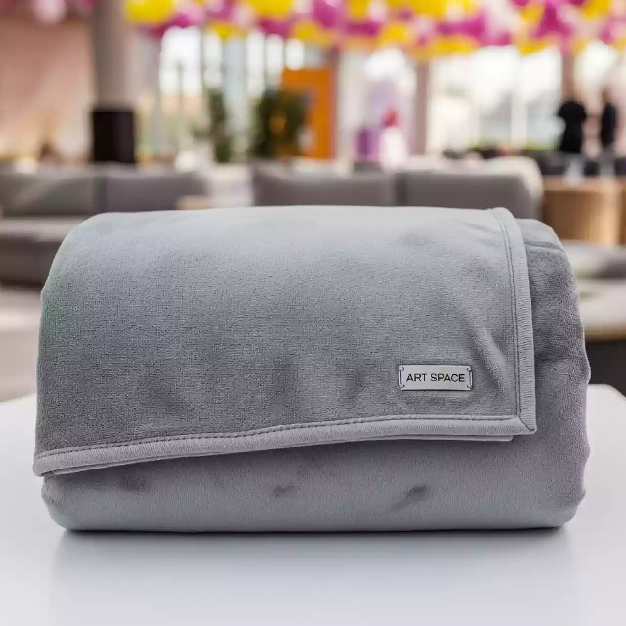 Аренда Плед флисовый Витмусса серый 120х160 см в Omega Sirius — ART SPACE