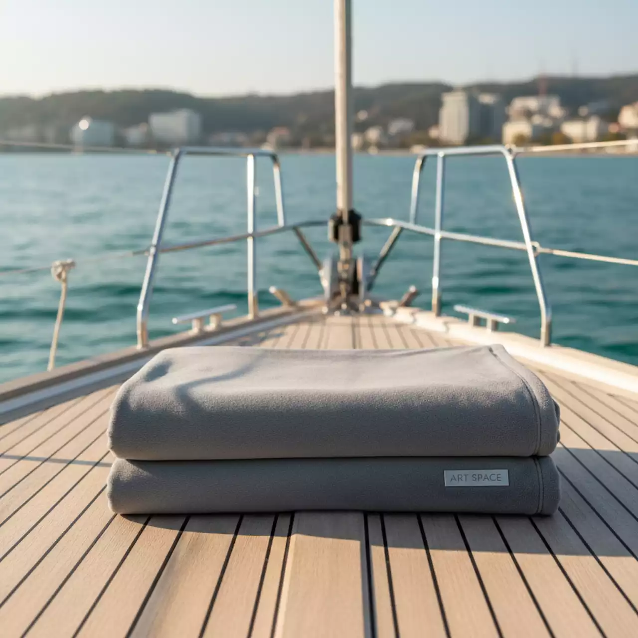 Аренда Плед флисовый Warm Peace серый на парусной регате (Сочи) — ART SPACE