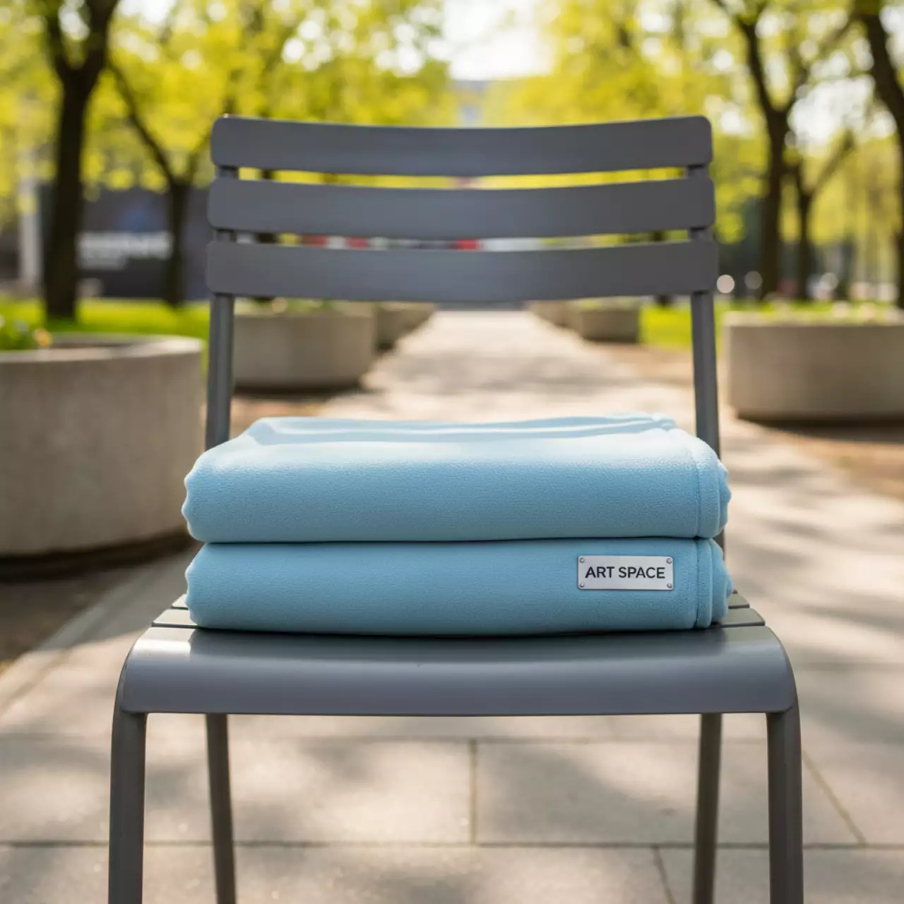 Аренда Плед голубой флисовый 130х170 см в парке «Ривьера» — ART SPACE